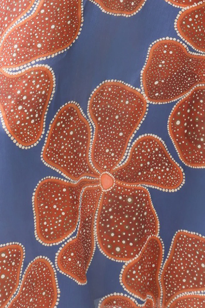 Traffic People Whispers Top in Blue Bloom