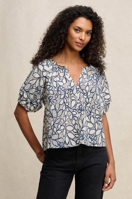 Velvet by Graham and Spencer Thera Print Top in 2 Colors