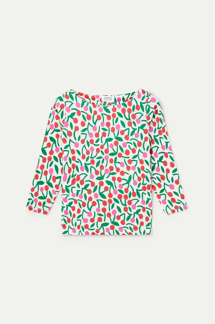 Compania Fantastica Cherry Print Long Sleeve Top