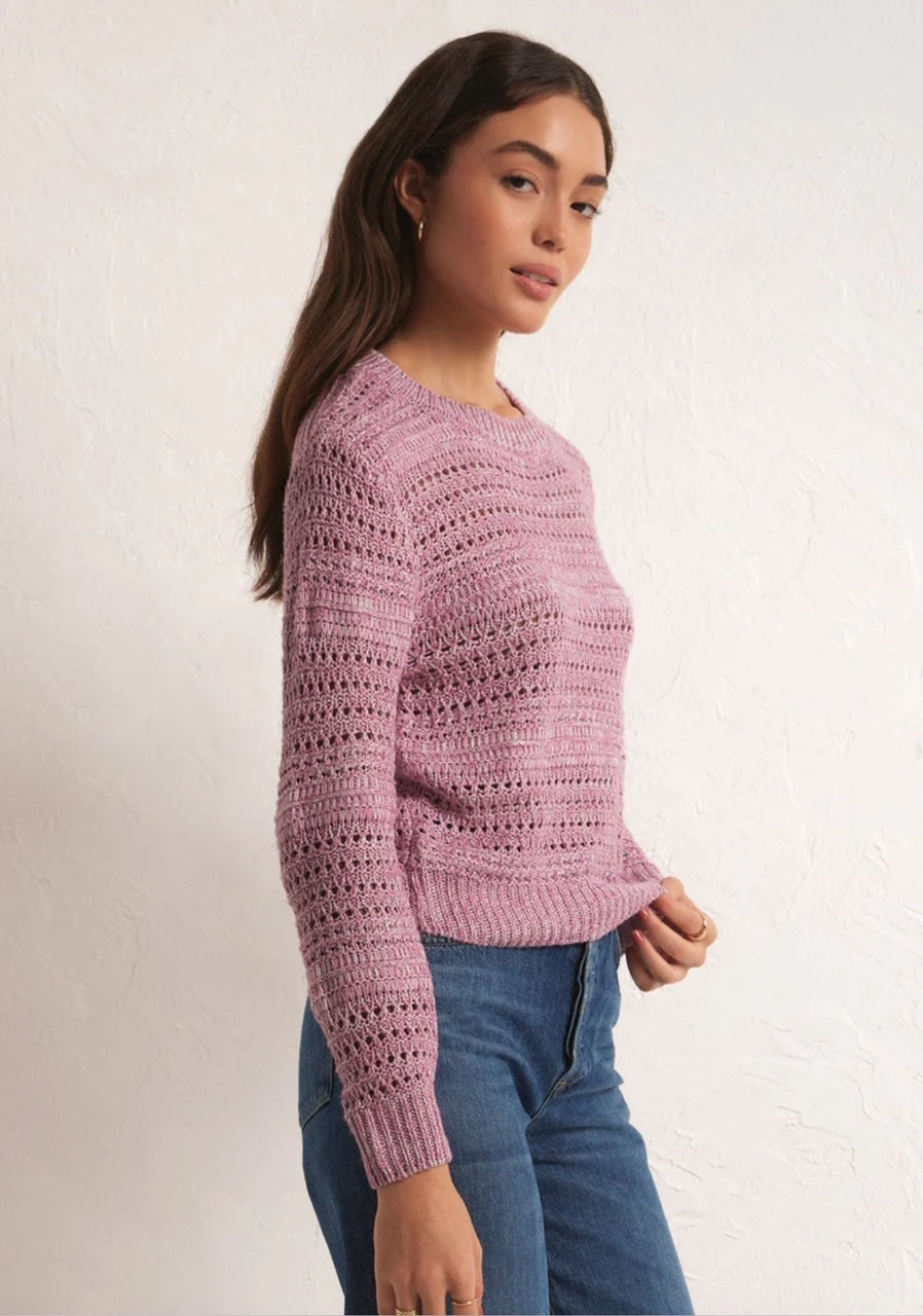 ZSupply Montalvo Crewneck Sweater in Dusty Orchid
