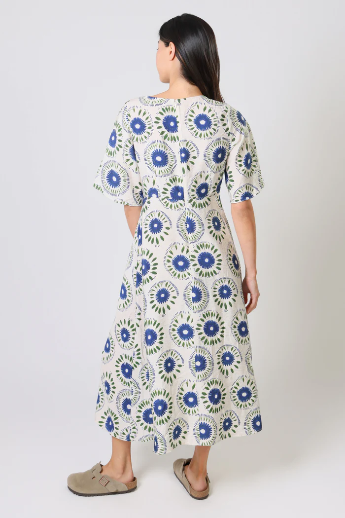 Traffic People Blythe Dress in Blue Floral Print