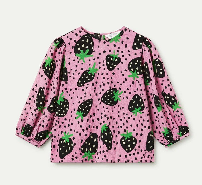 Compania Fantastica Strawberry Print Blouse