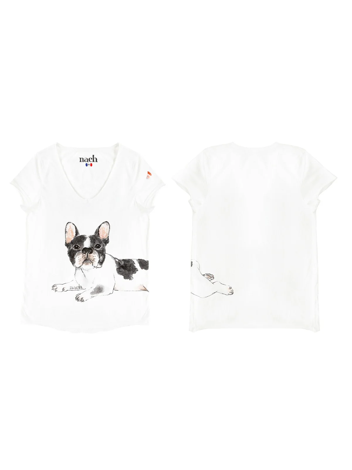 Animal Novelty Vneck Tee in Organic Cotton