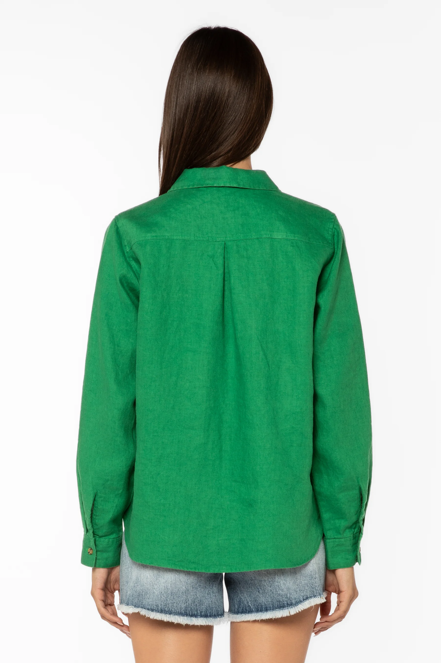 Velvet Heart Carmine Button-Up Linen Top