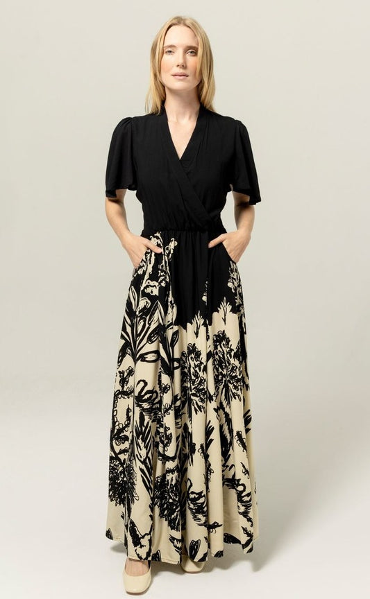 Bel Kazan La Vie en Rose Dress in Prints