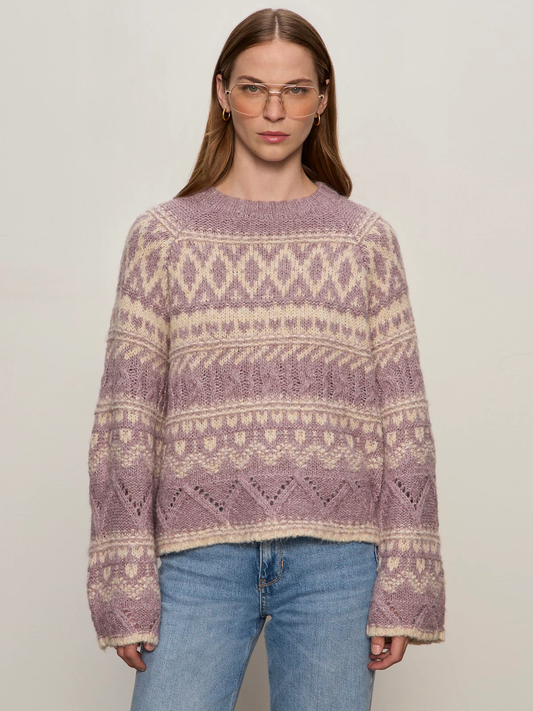 Sanctuary Fairisle Crewneck Sweater in 2 colors