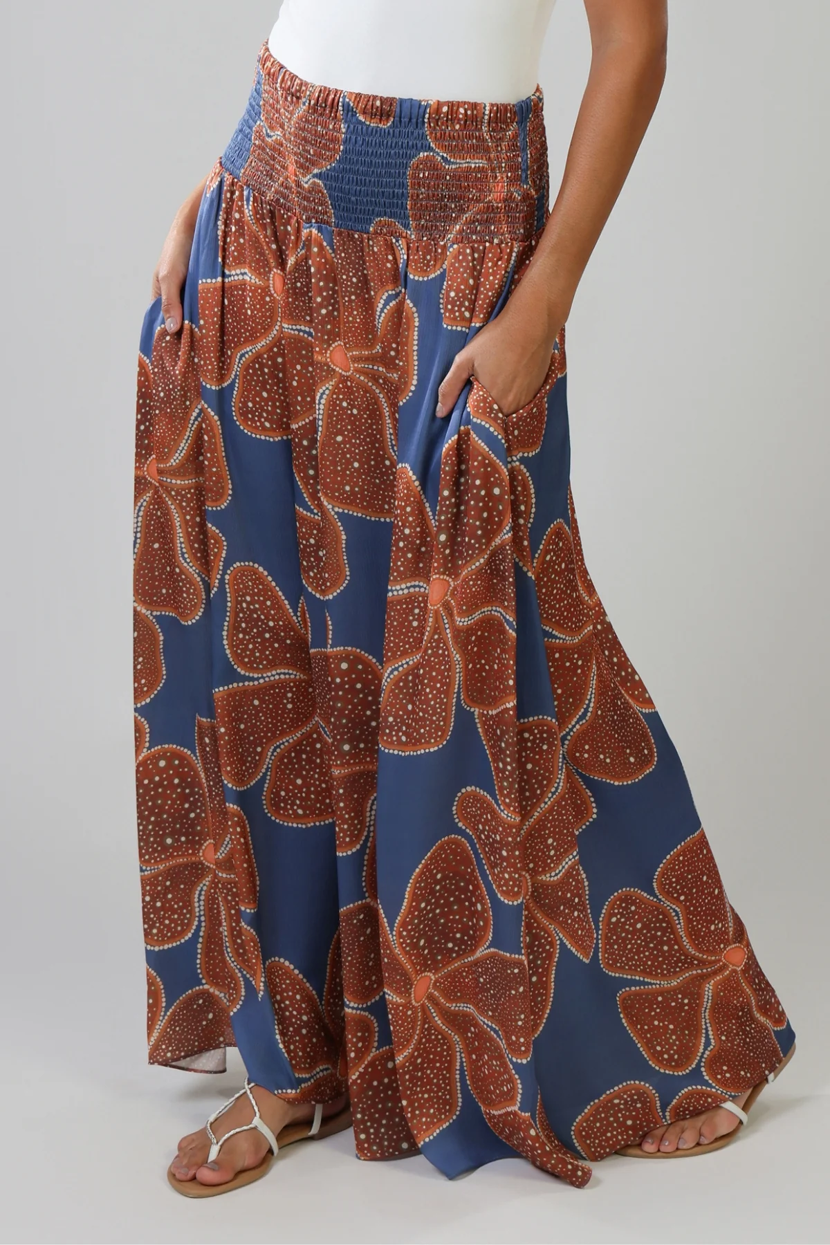 Traffic People Aurora Wide Leg Print Pants