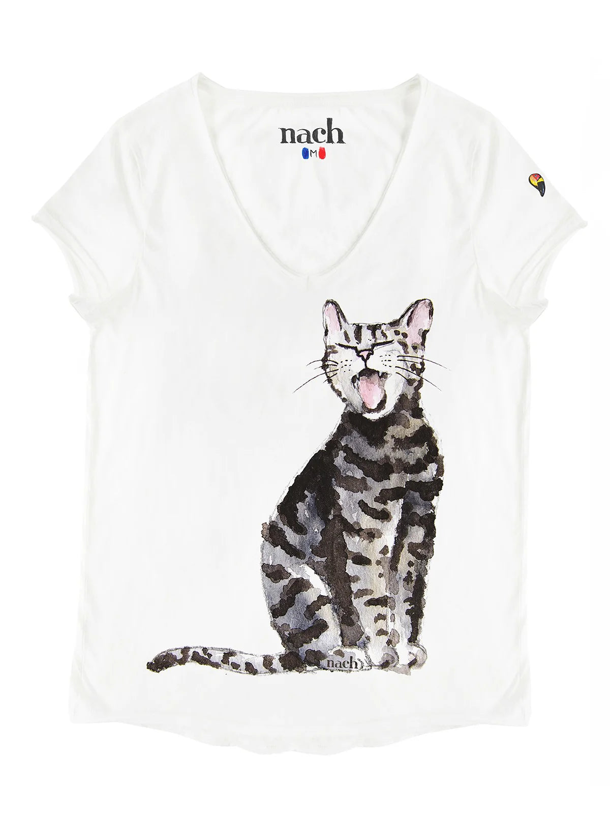 Animal Novelty Vneck Tee in Organic Cotton
