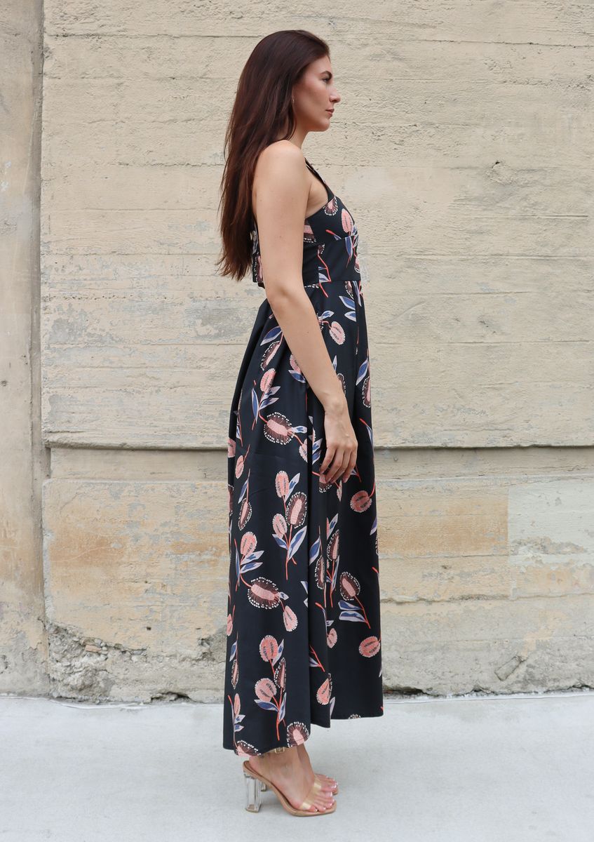 Bel Kazan Janie Dress in Coral Thistle