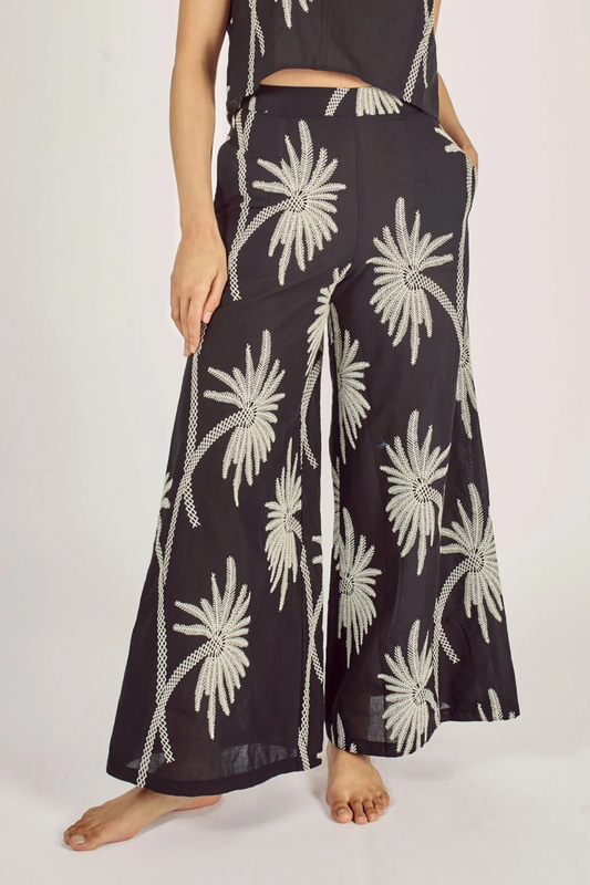 Traffic People Wide Bay Pant in Palm Print