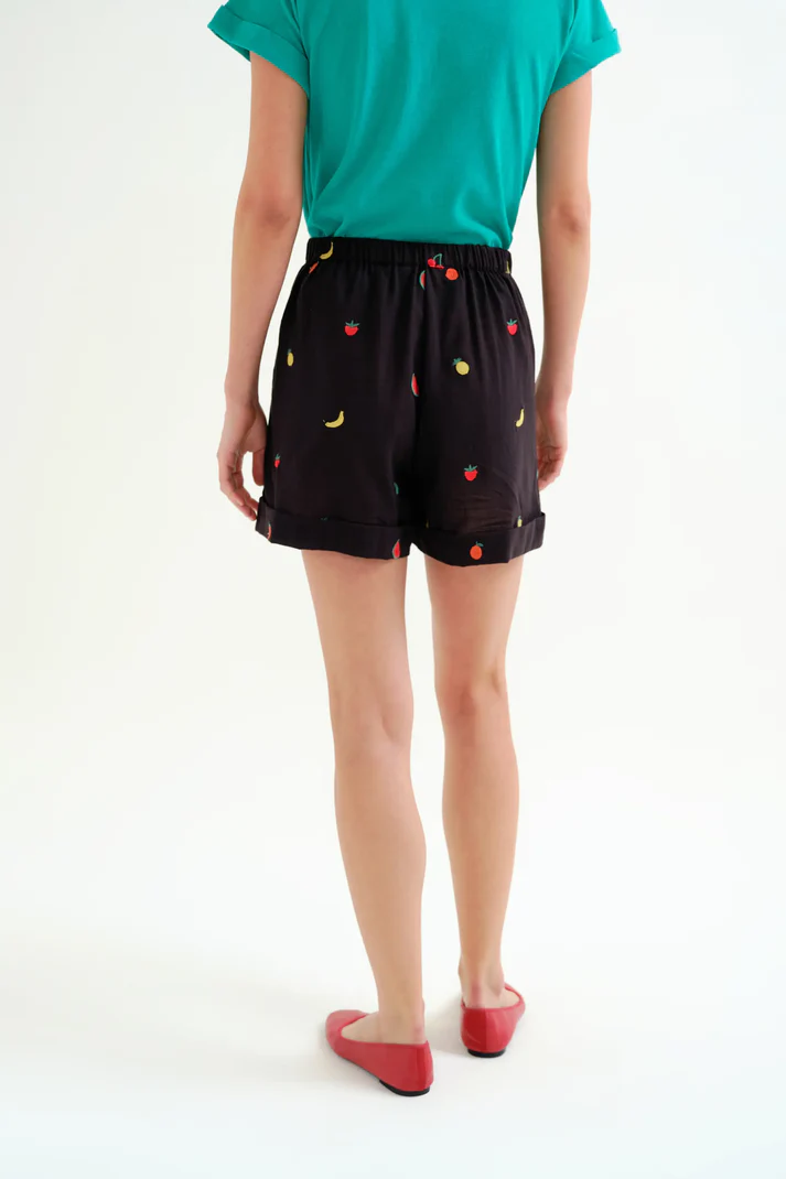 Compania Fantastica Embroidered Fruit Shorts