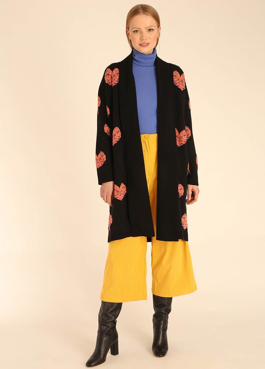Pepa Loves Heart Open Cardy in Black