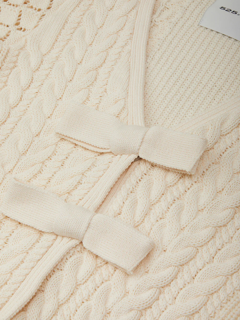 525 America Elaine Vneck Bow Snap Cardigan