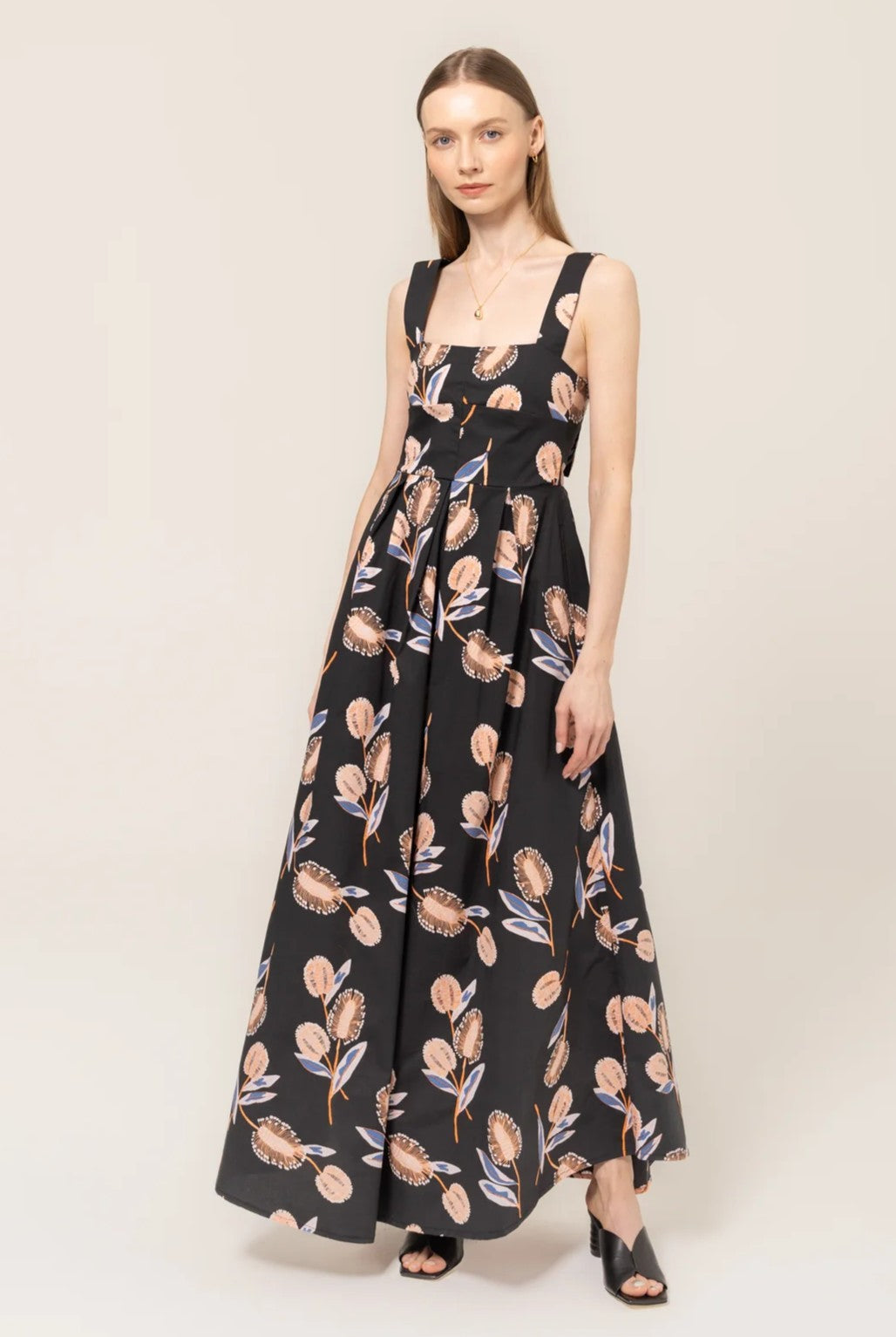 Bel Kazan Janie Dress in Coral Thistle