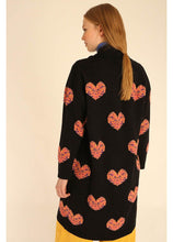 Load image into Gallery viewer, Pepa Loves Heart Open Cardy in Black
