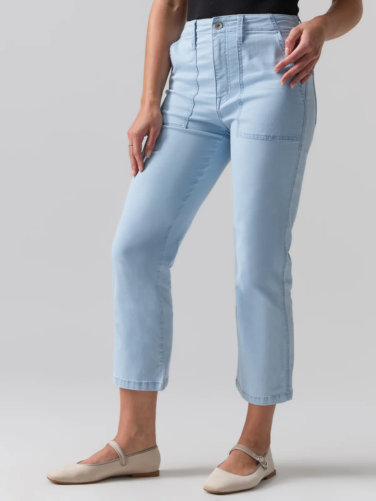 Sanctuary Vaca Crop Cargo Pant in Pale Blue