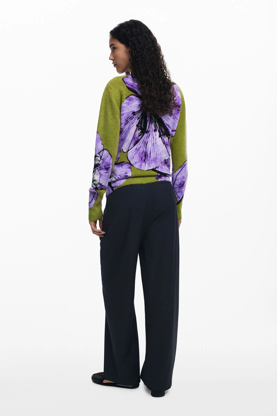 Desigual Christian Lacroix Lime Orchid Sweater