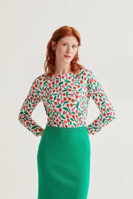 Compania Fantastica Cherry Print Long Sleeve Top