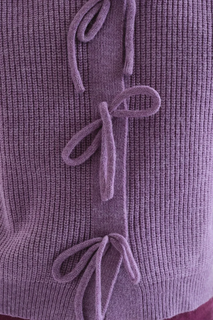 Compania Fantastica Tie Front Sweater