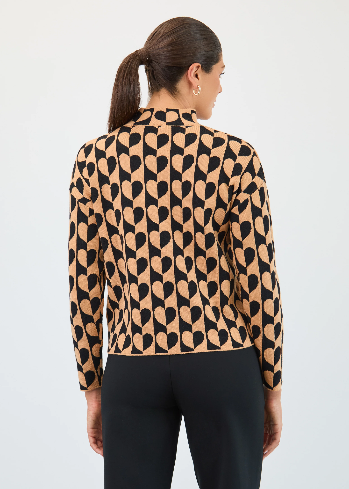 FDJ Mockneck Love Jacquard Sweater