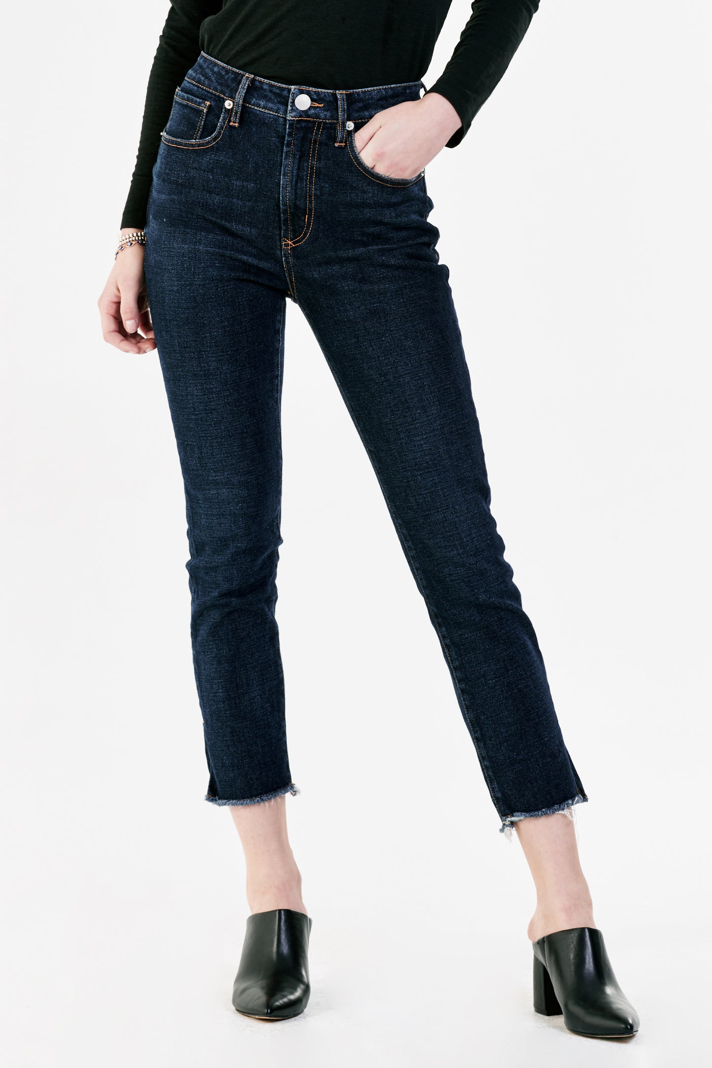 Dear John Stella Crop Slim Straightleg in Medlin