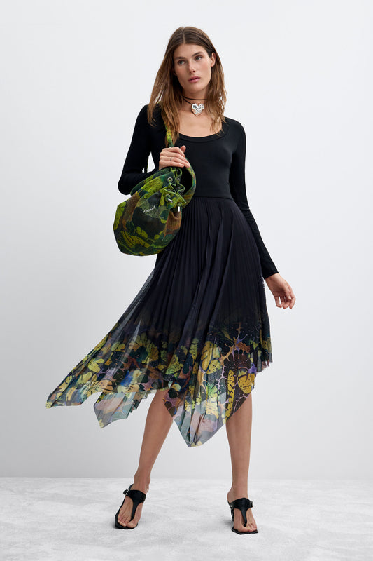 Desigual Butterfly Bottom Midi Dress