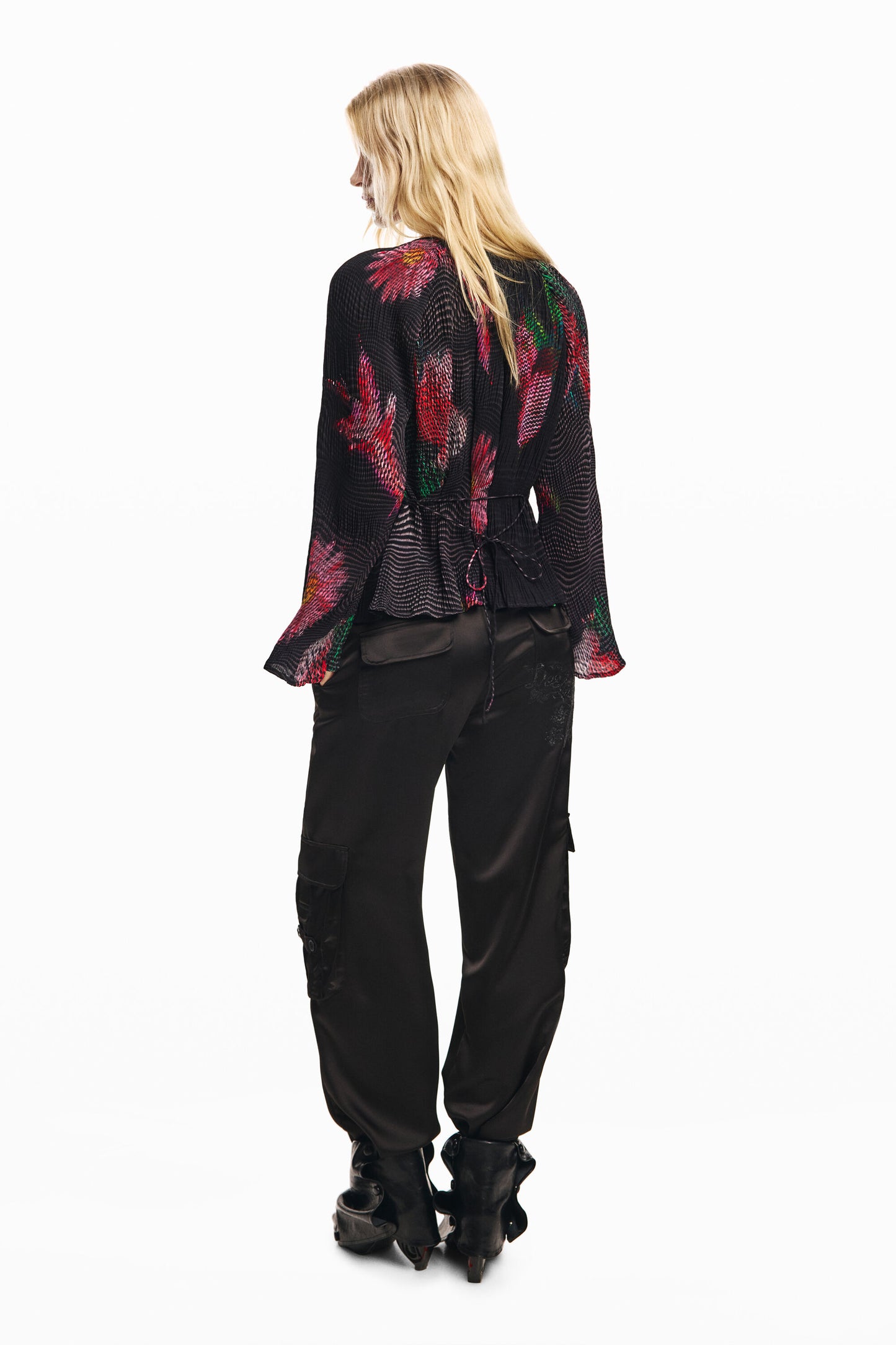 Desigual Pleated Print Blouse