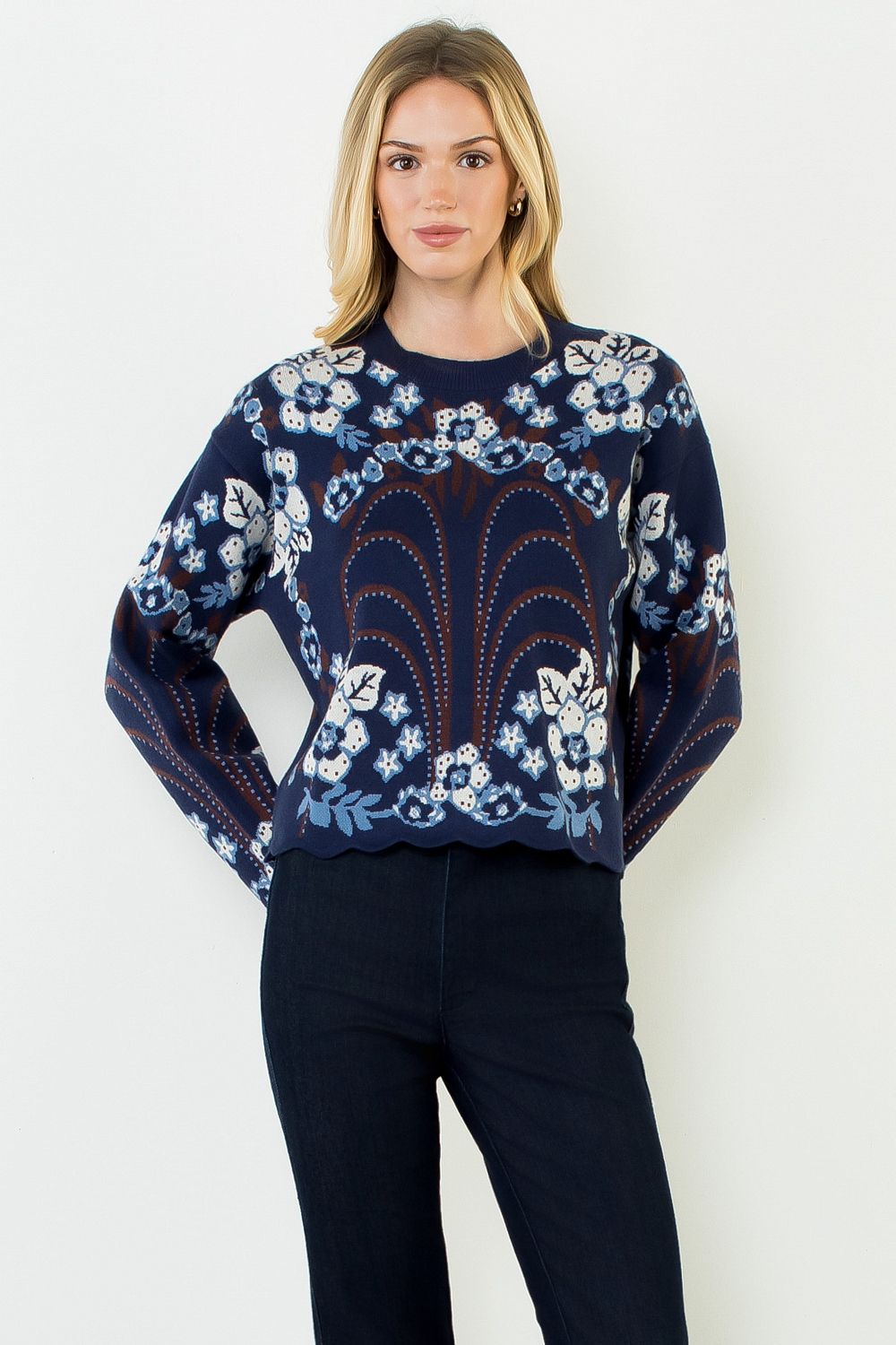 THML Floral Drama Sweater