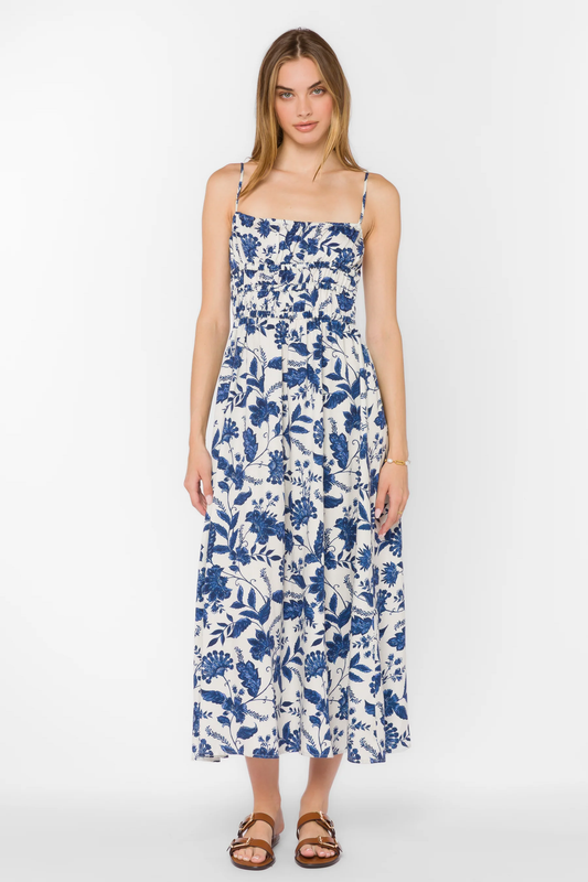 Velvet Heart Tanella Midi Dress in Blue Floral