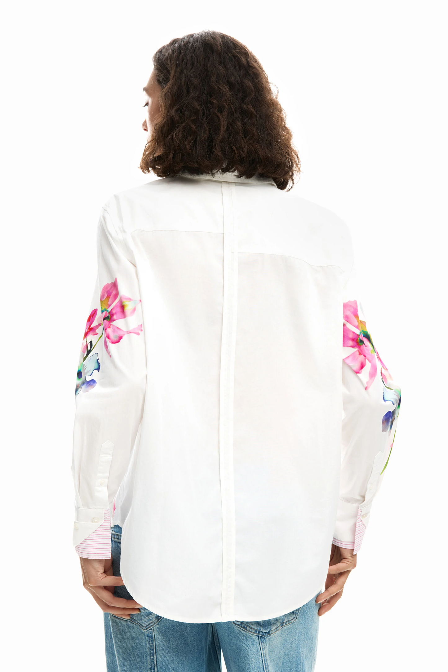 Desigual White Floral Blouse