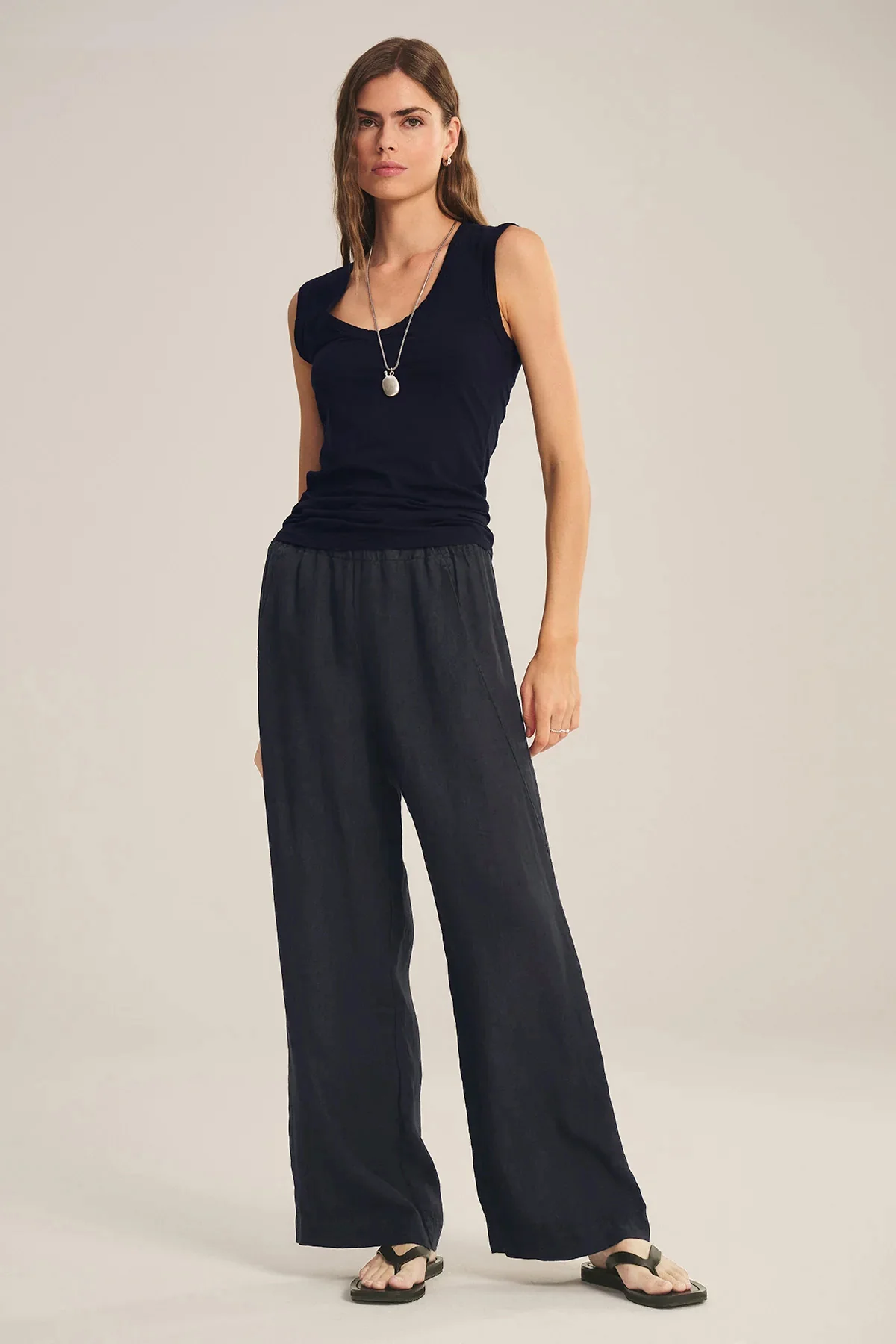 Velvet by Graham and Spencer Lola Linen Pant in 2 colors