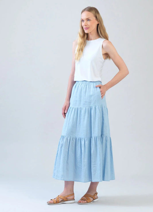 Clara Sun Woo Tiered Linen Skirt