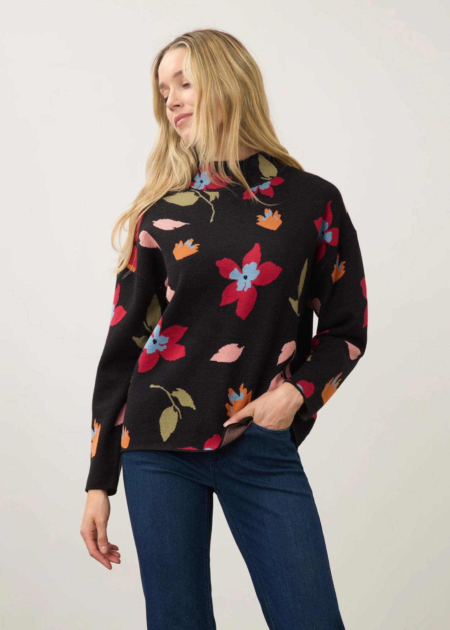 FDJ Mock Neck Sweater in 2 Prints