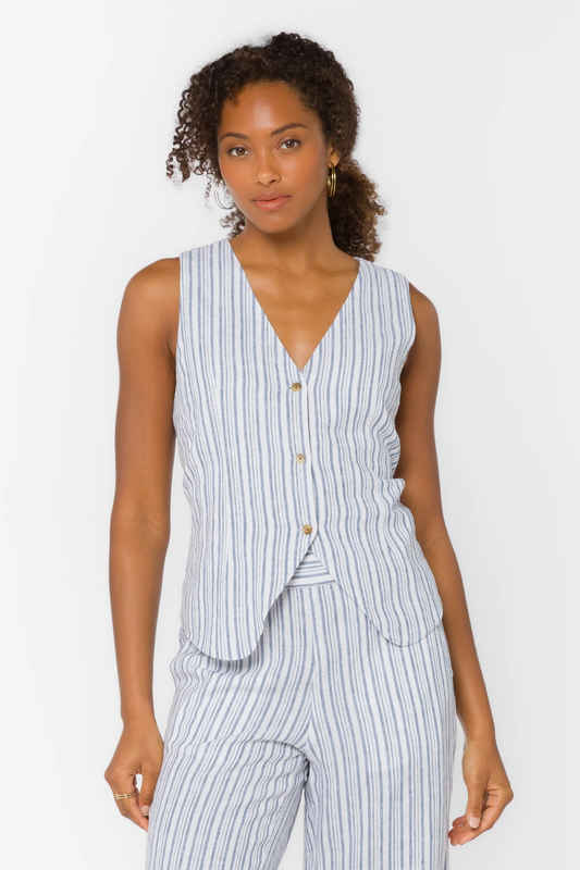 Velvet Heart Quincy Vest in Stripe