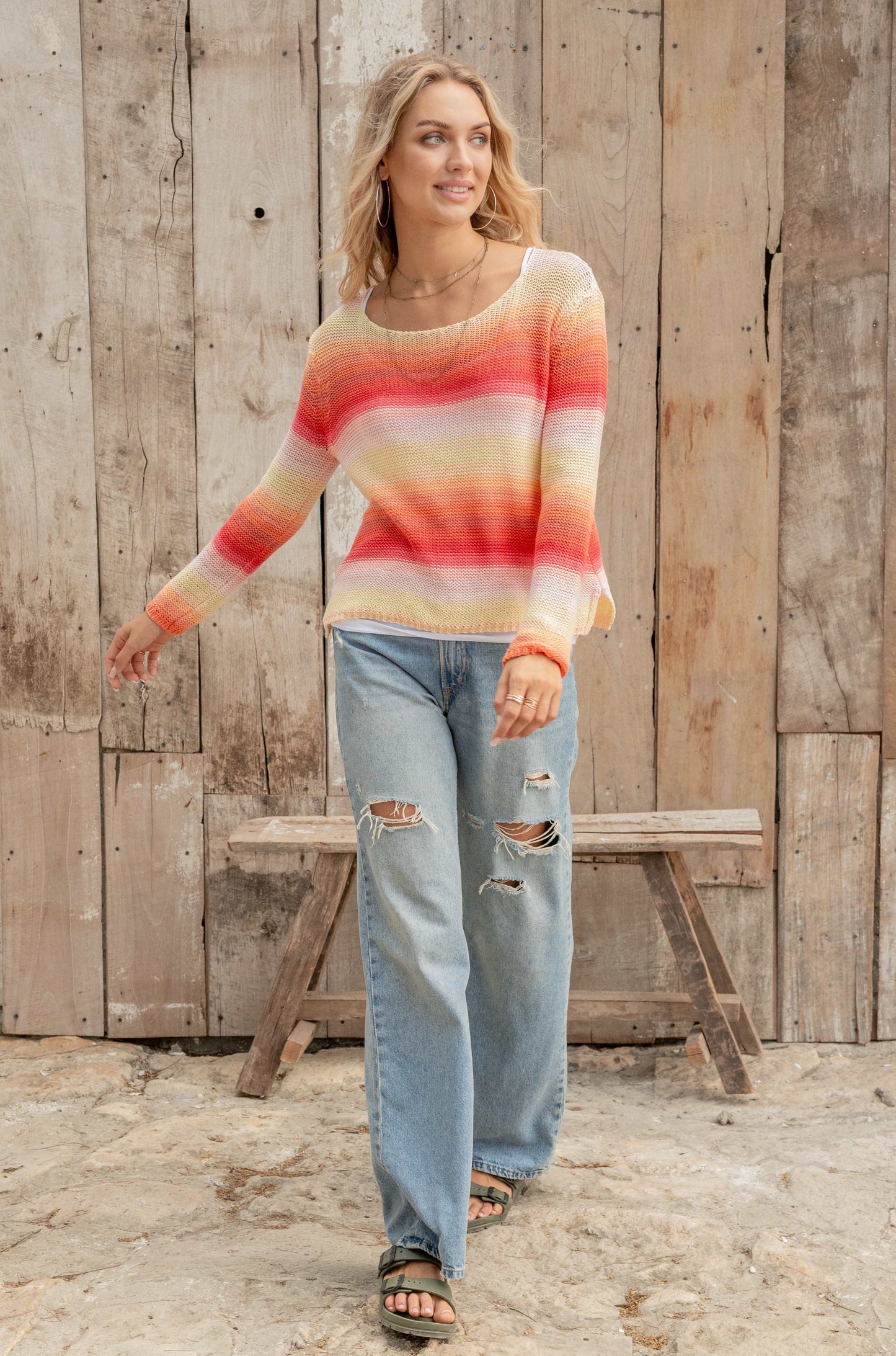 Wooden Ships Hues of Summer Sweater