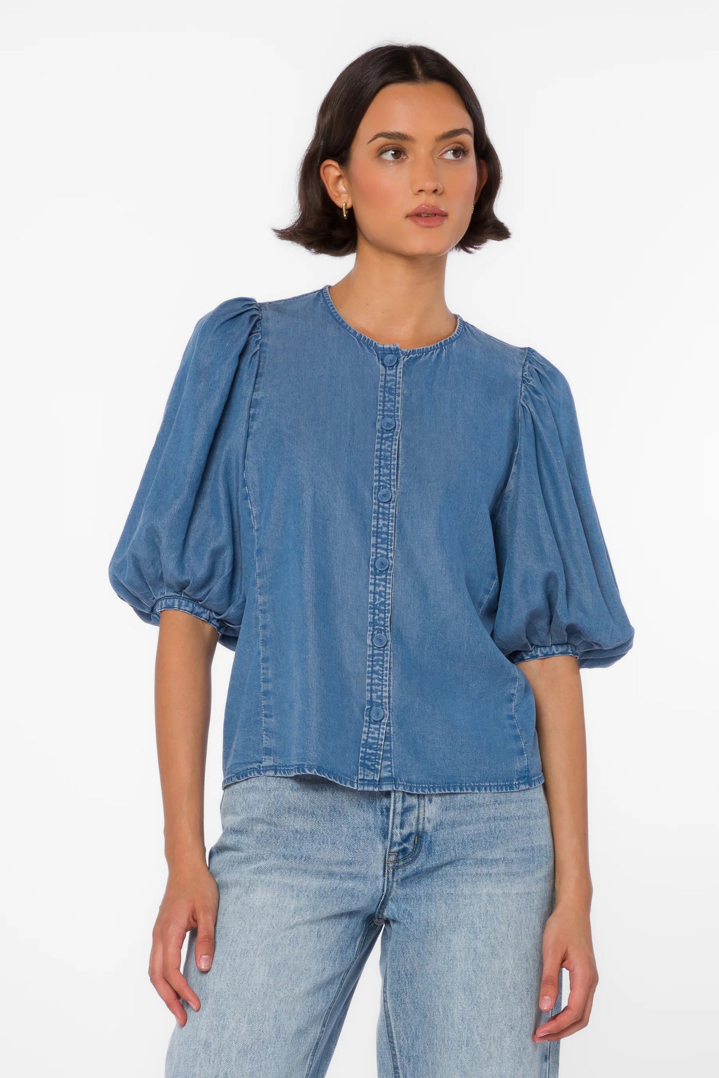 Velvet Heart Abina Chambray Top