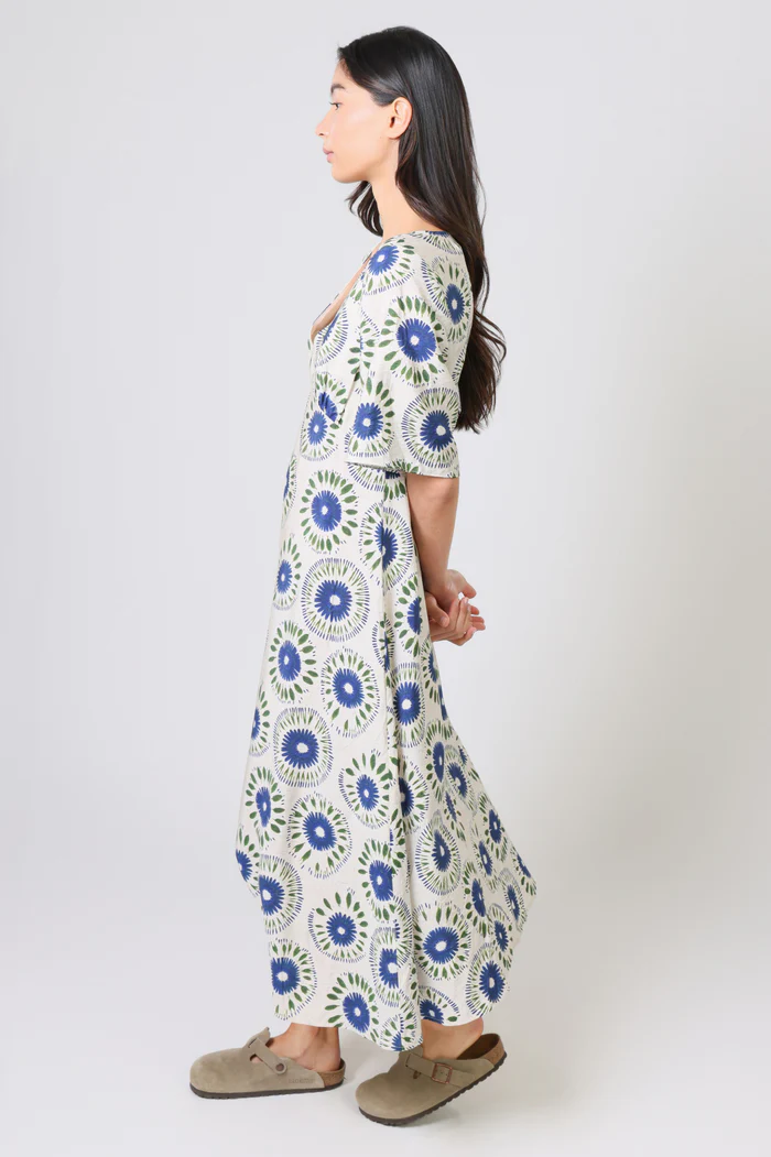 Traffic People Blythe Dress in Blue Floral Print