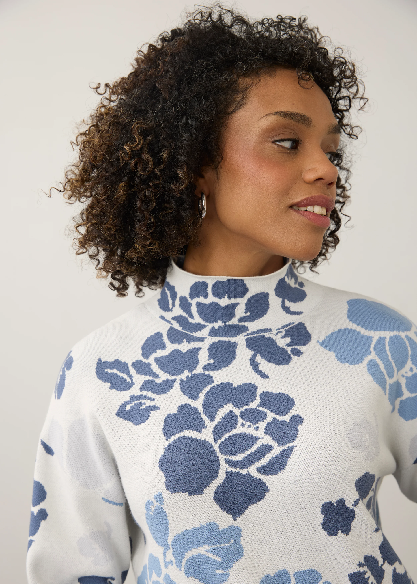 FDJ Mock Neck Sweater in 2 Prints