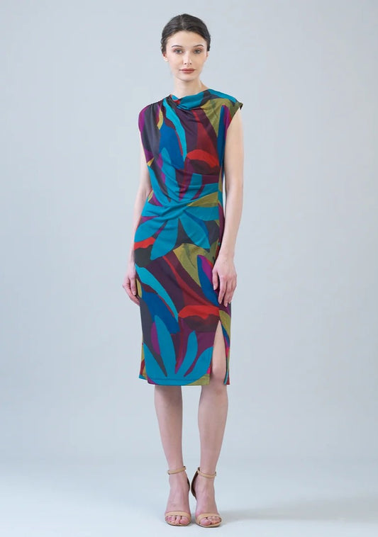 Clara Sun Woo Drape Neck Dress