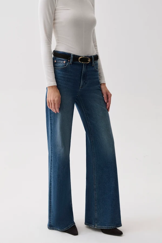 Pistola Vivian Mid-Rise Wide Leg Denim