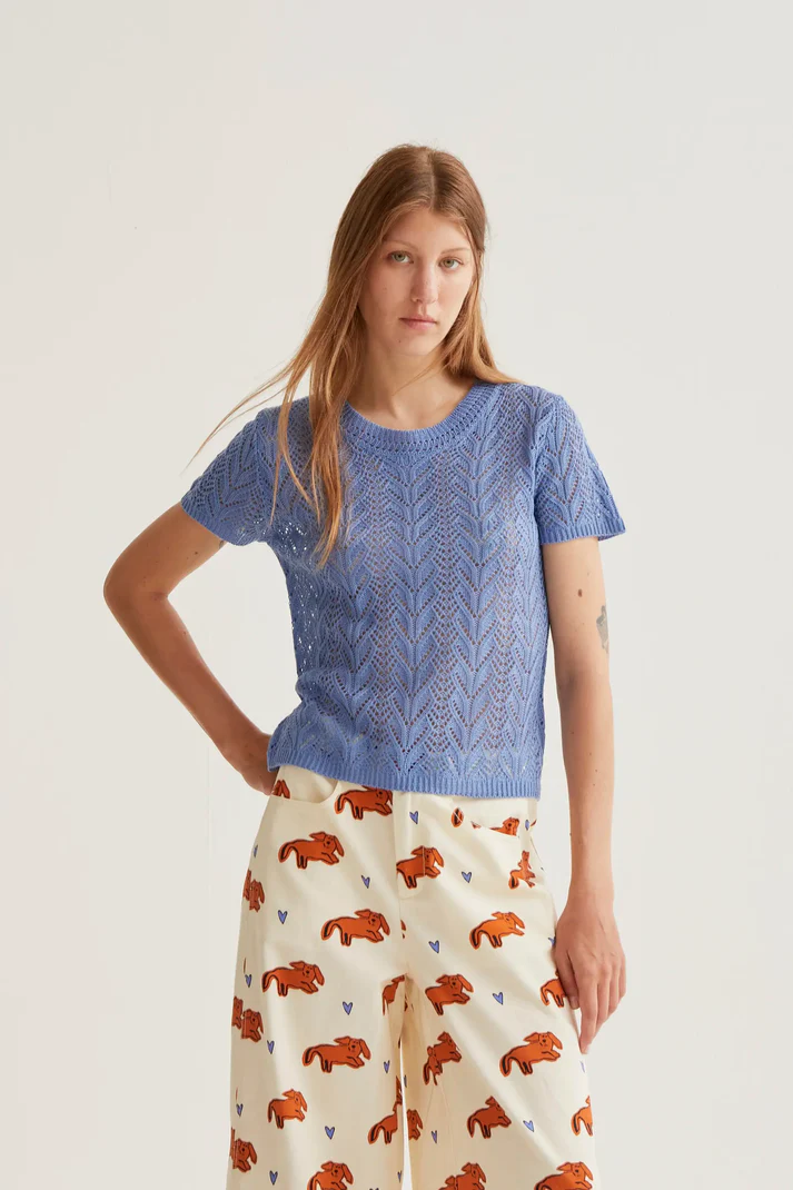 Compania Fantastica Pointelle Sweater Tee