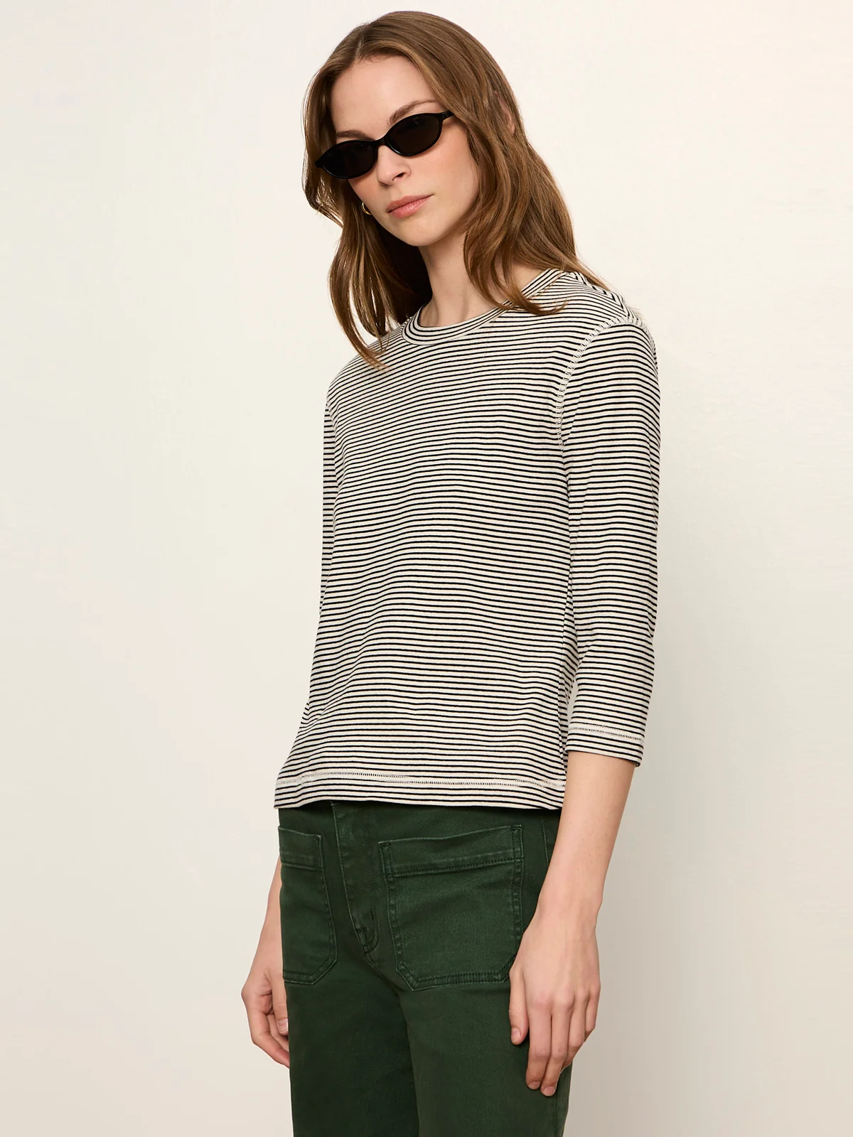 Sanctuary 3/4 Mode Striped Shirt