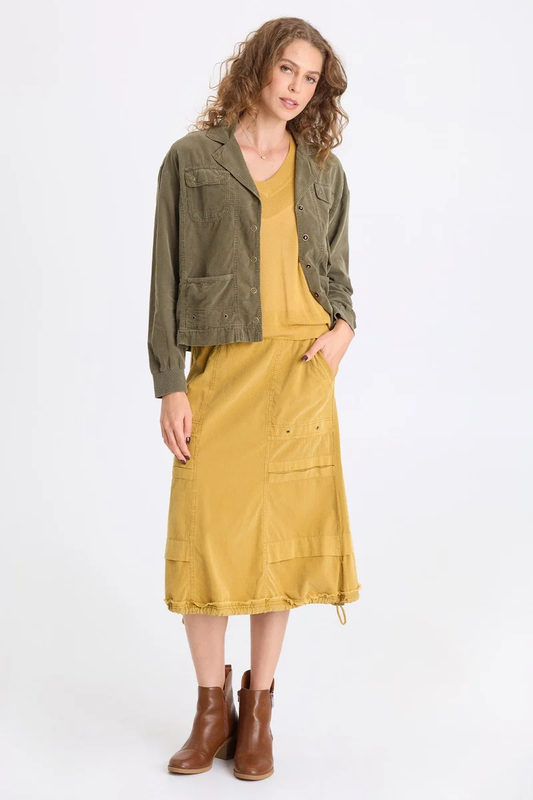 XCVI Reine Cord Midi Skirt