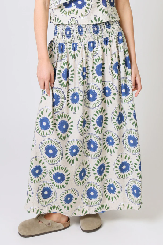Traffic People Aurora Skirt in Blue Floral Print