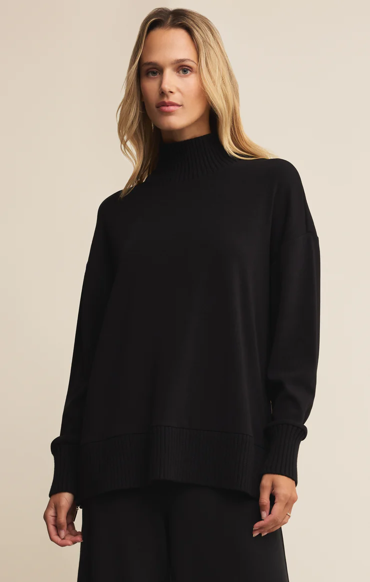 ZSupply Sable Knit Mockneck Sweatshirt