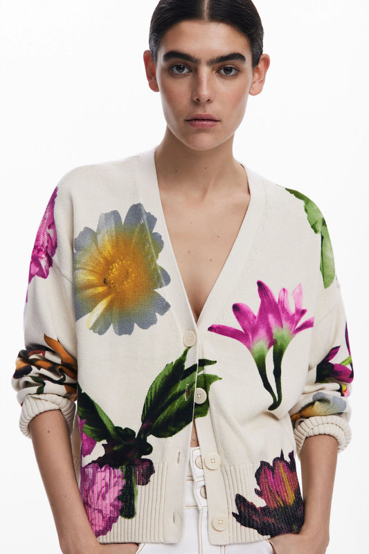 Desigual Oversized Floral Cardy