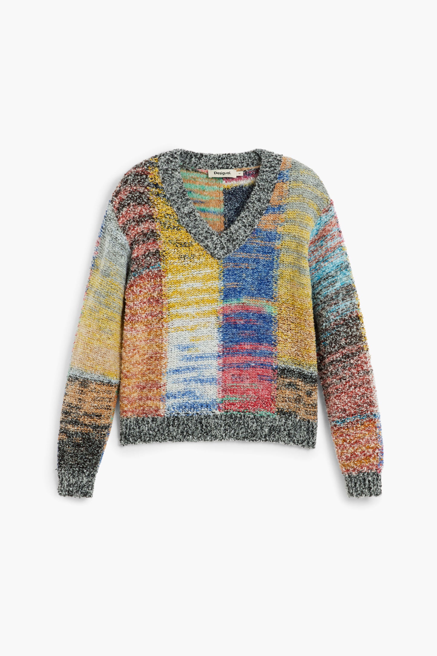 Desigual Colorful Chalk Line Sweater