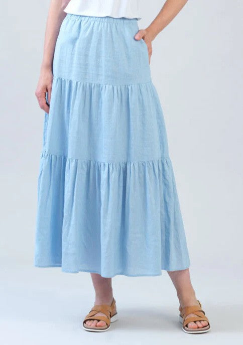 Clara Sun Woo Tiered Linen Skirt