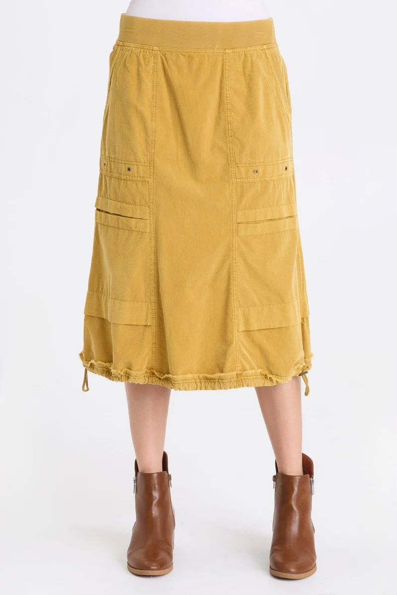 XCVI Reine Cord Midi Skirt