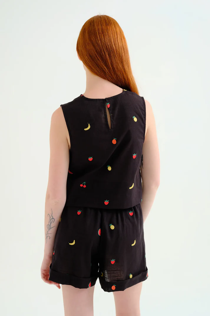 Compania Fantastica Embroidered Fruit Tank